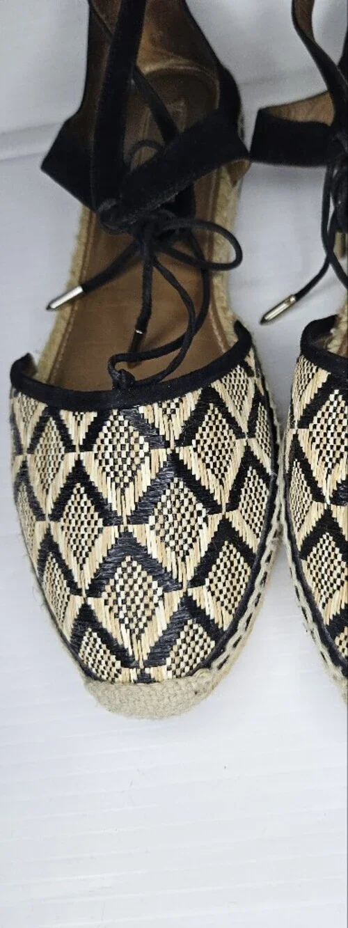 Aquazzura Luxury Printed Espadrilles Women's EU 39 Authentic